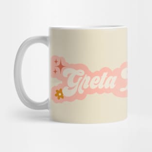 Greta Van Fleet - 70s design pink background Mug